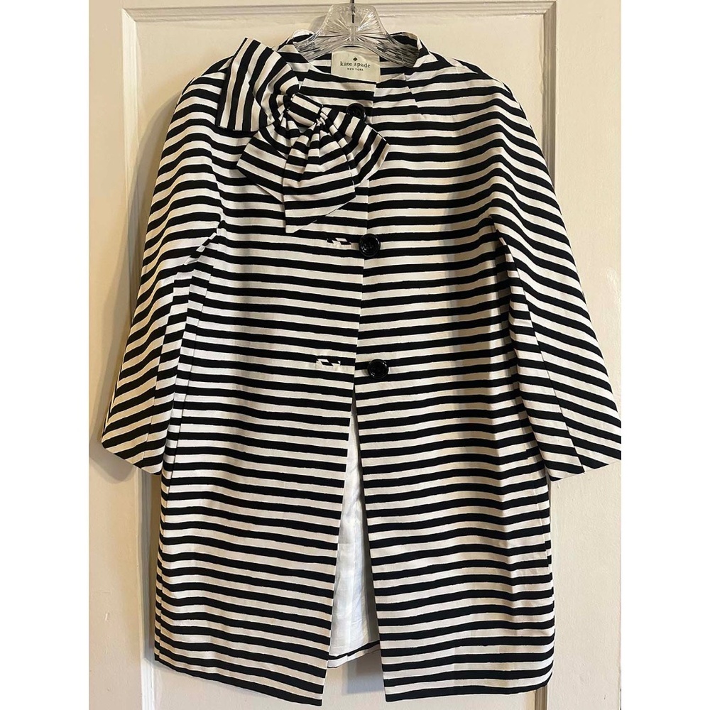 Kate Spade New York striped Dorothy coat